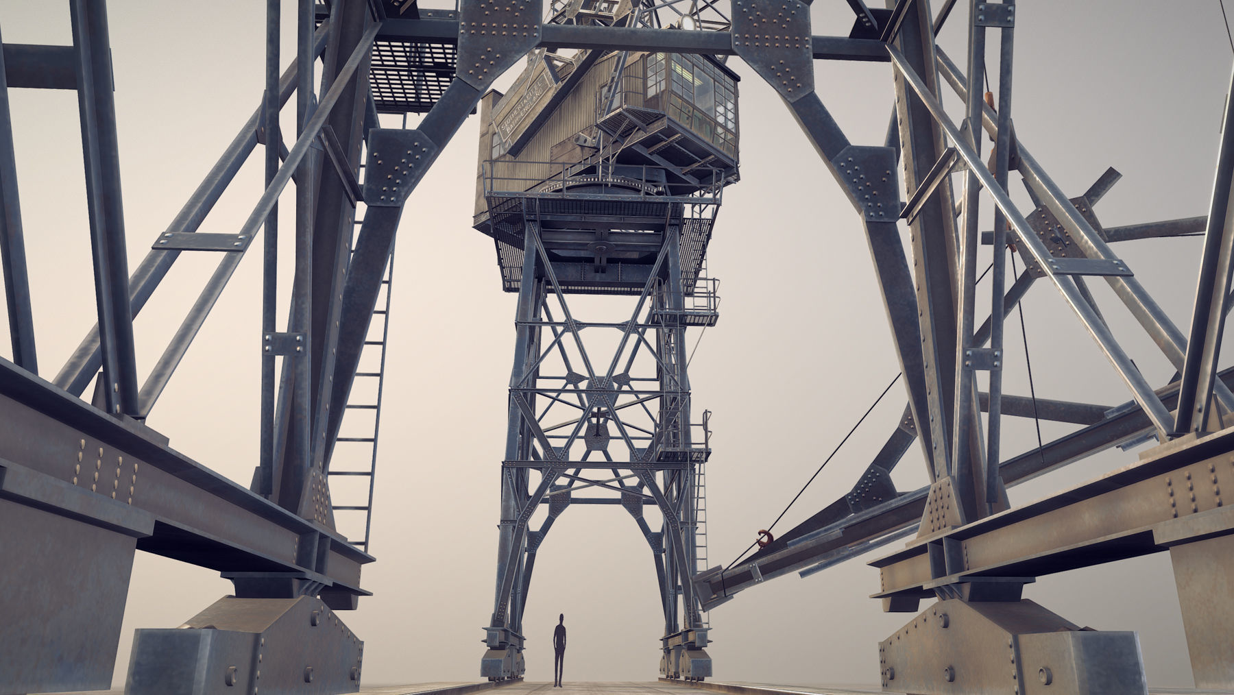 Crane STOTHERT-PITT with three liveries Low-poly 3D model_24