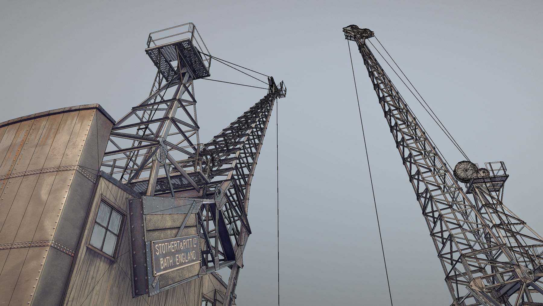 Crane STOTHERT-PITT with three liveries Low-poly 3D model_27