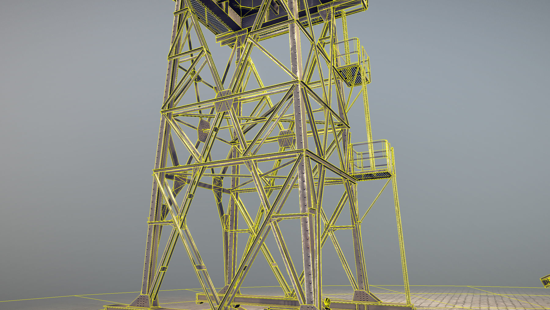 Crane STOTHERT-PITT with three liveries Low-poly 3D model_14