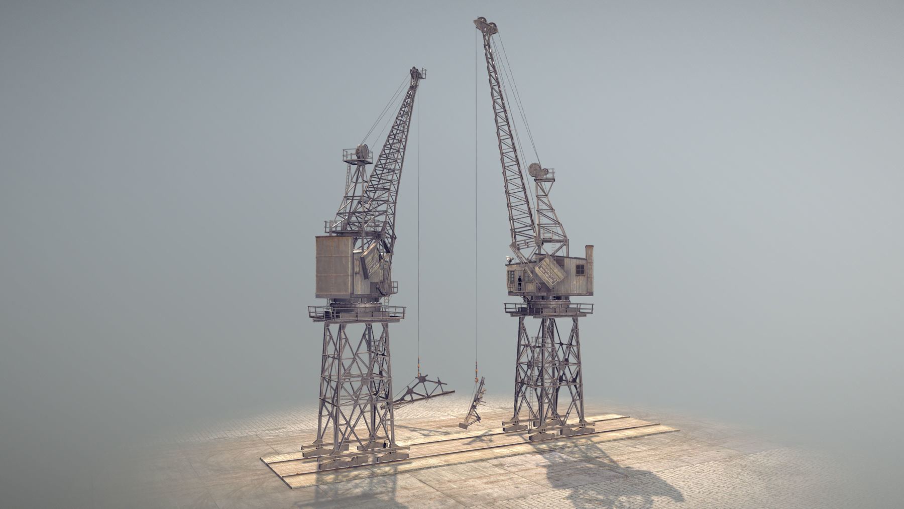 Crane STOTHERT-PITT with three liveries Low-poly 3D model_5