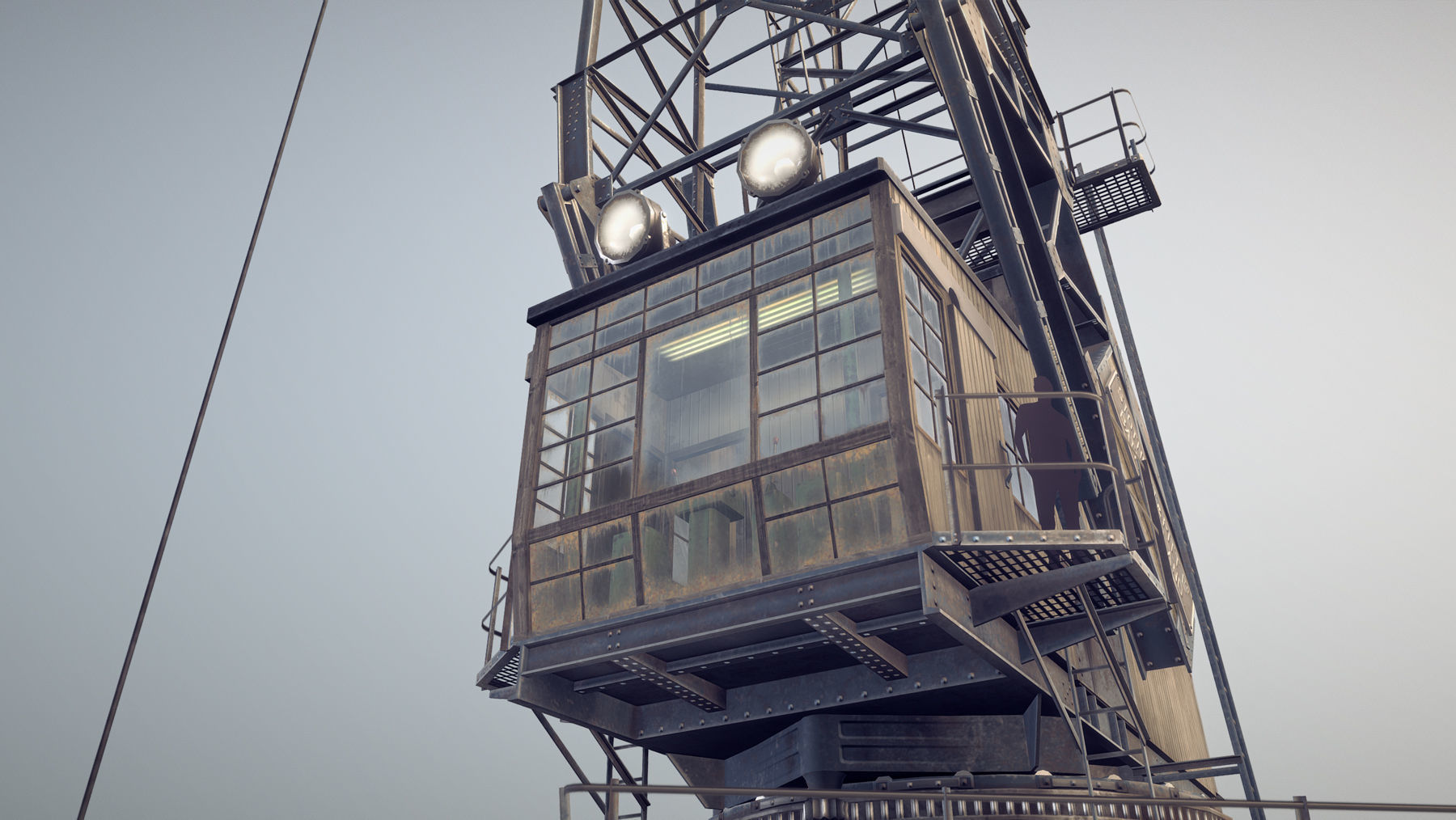 Crane STOTHERT-PITT with three liveries Low-poly 3D model_20