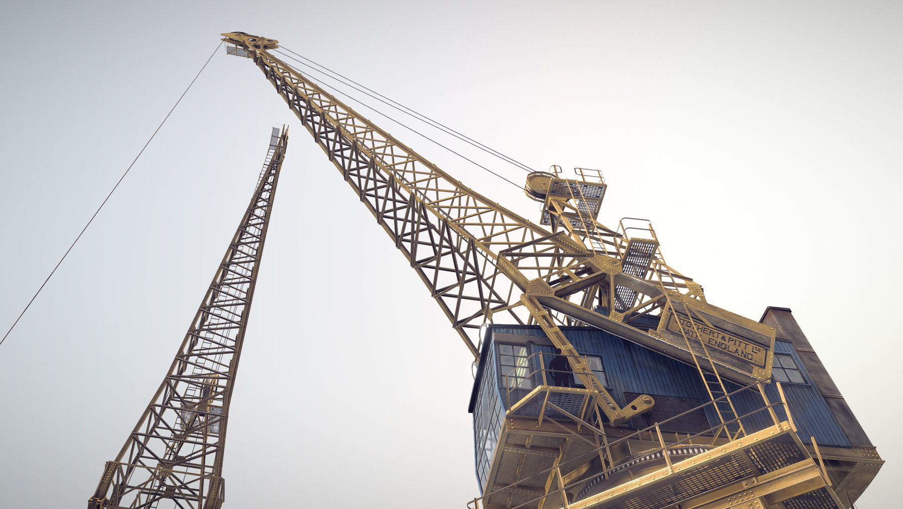 Crane STOTHERT-PITT with three liveries Low-poly 3D model_15