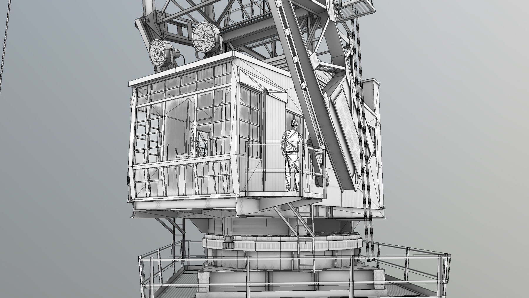 Crane STOTHERT-PITT with three liveries Low-poly 3D model_34