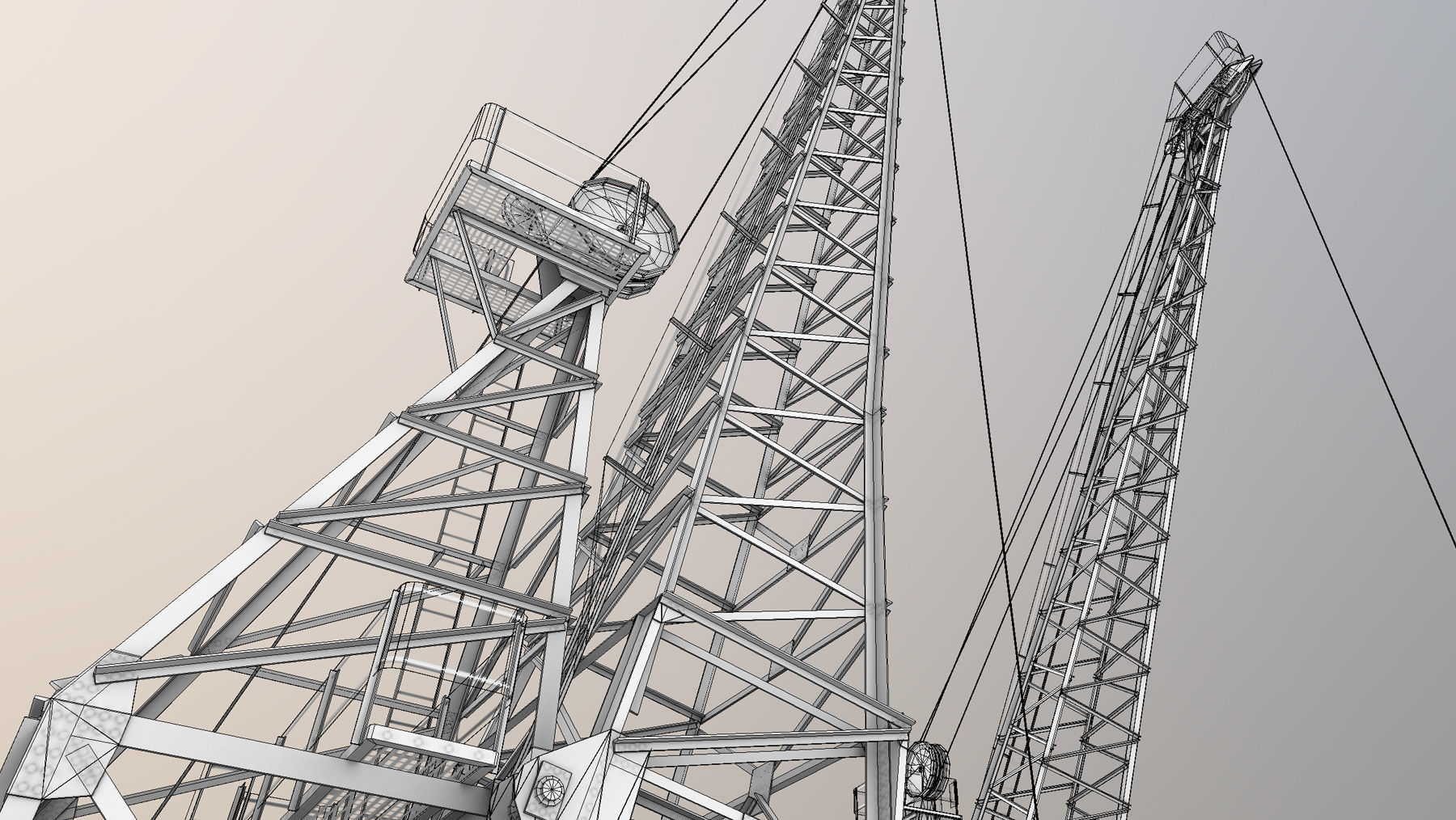 Crane STOTHERT-PITT with three liveries Low-poly 3D model_30