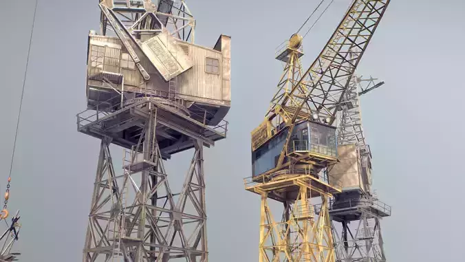Crane STOTHERT-PITT with three liveries Low-poly 3D model