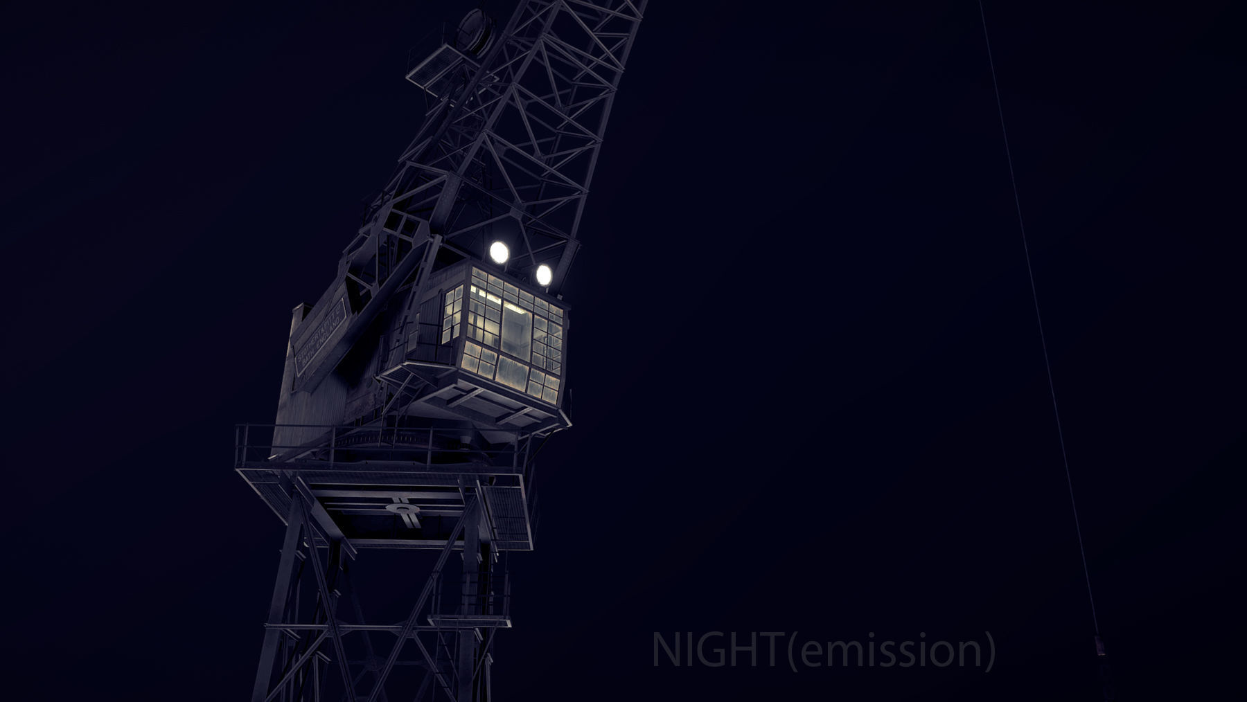 Crane STOTHERT-PITT with three liveries Low-poly 3D model_37