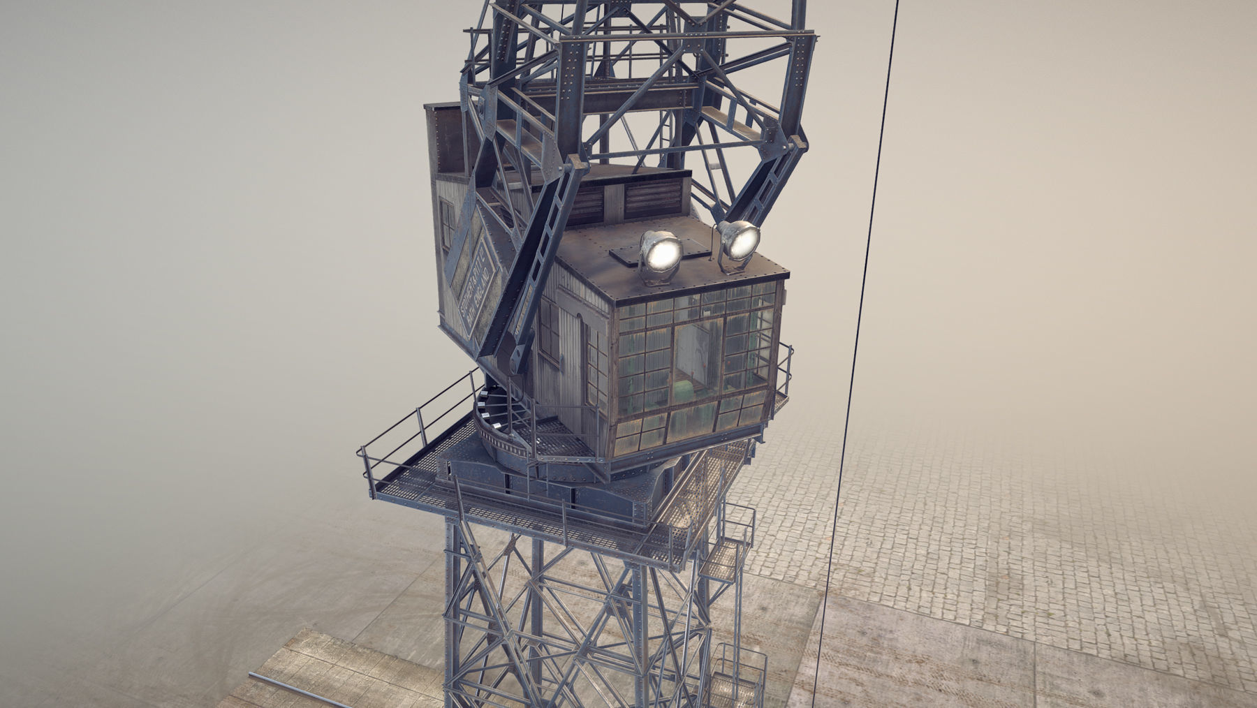 Crane STOTHERT-PITT with three liveries Low-poly 3D model_22