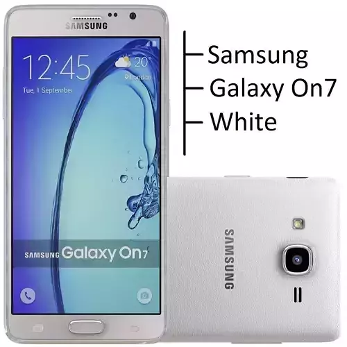 Samsung Galaxy On7 White 3D model