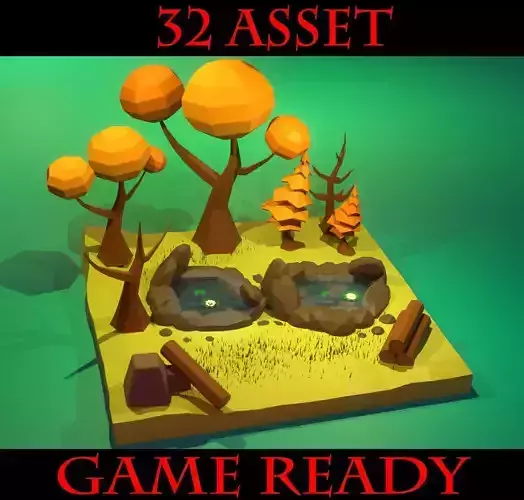 Low Poly Tree asset game ready Low-poly 3D model