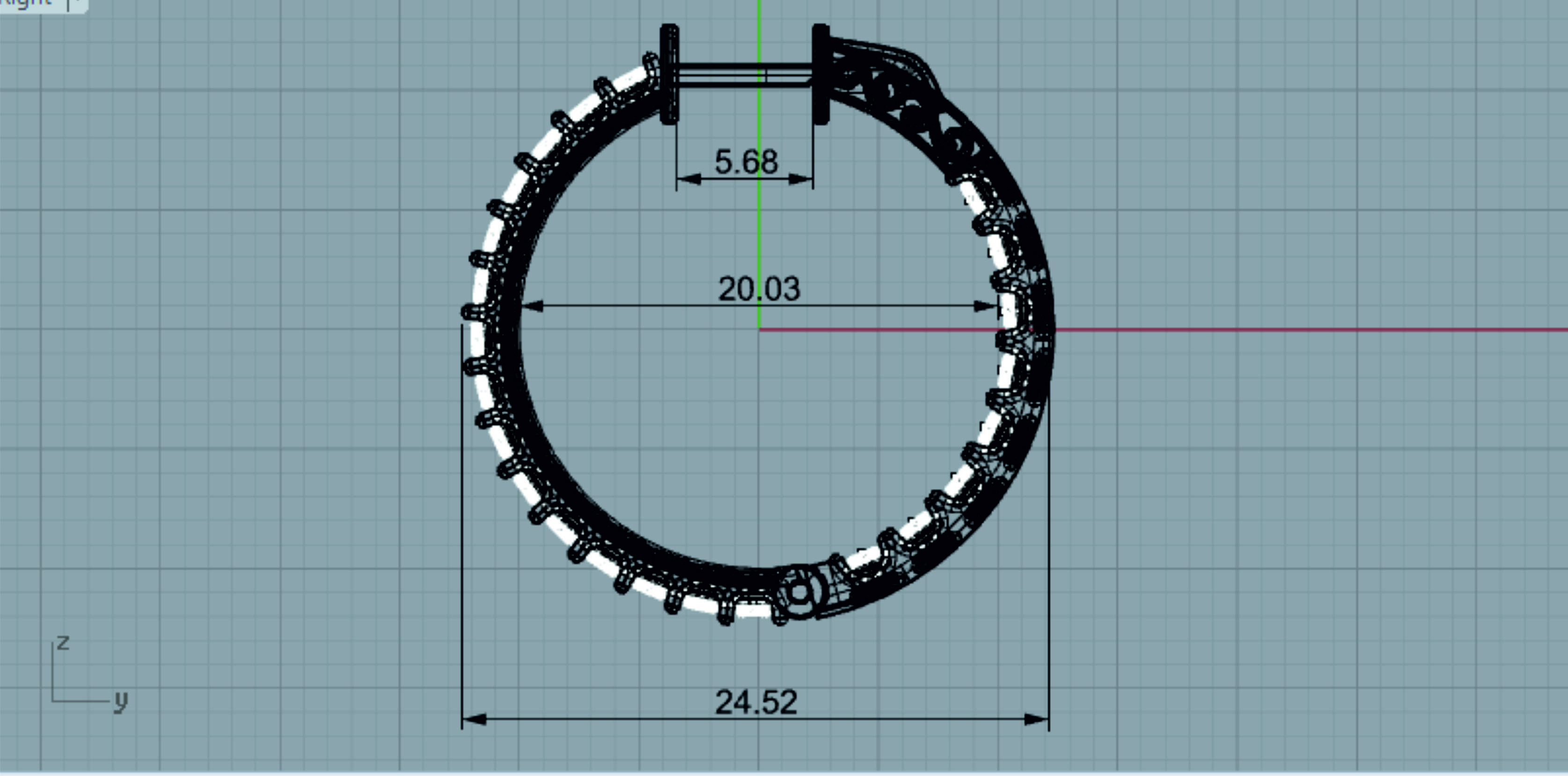 Diamond hoop earrings round rings printable luxury  3D print model_11