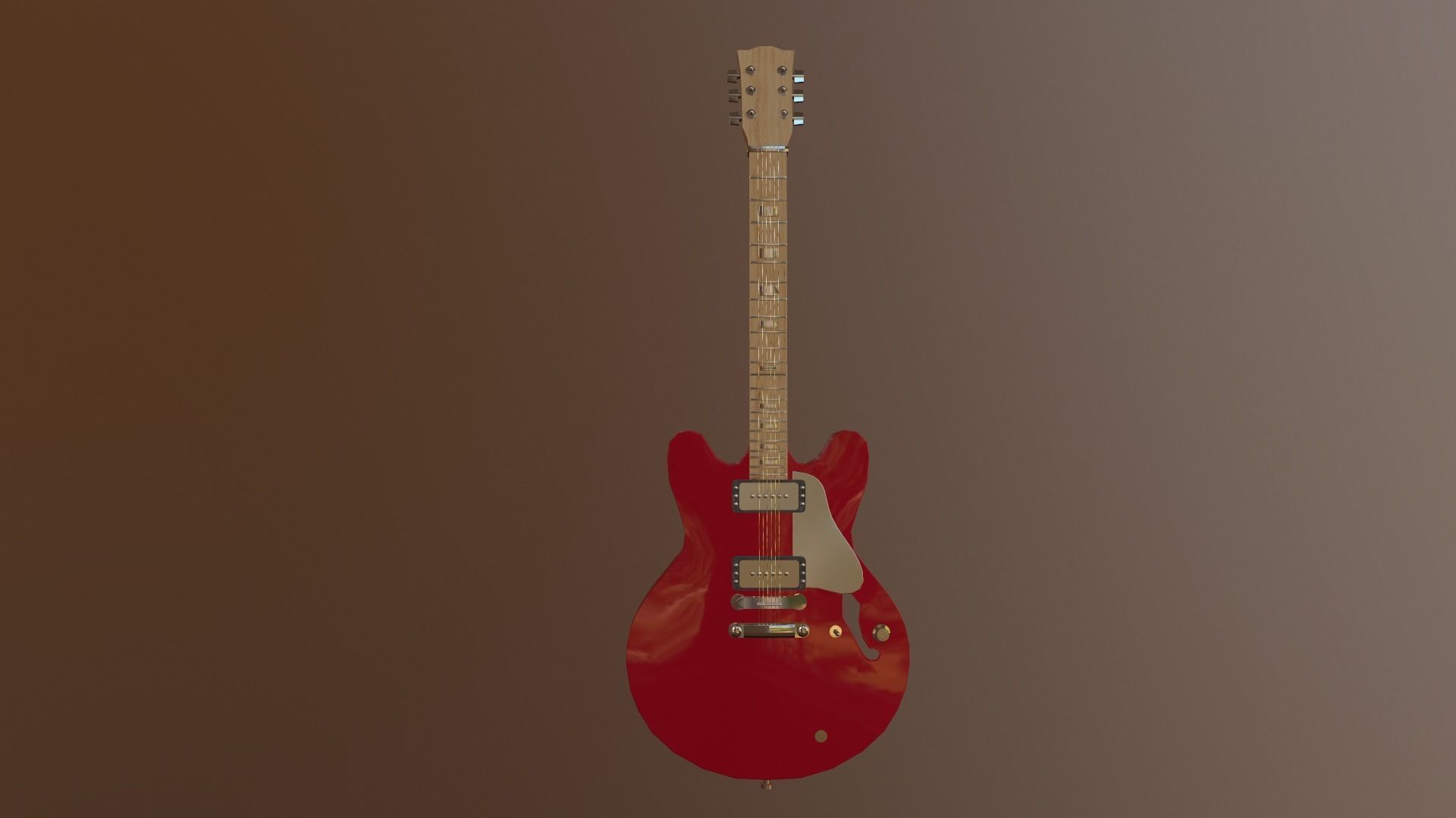 Electrictric guiter yemaha Low-poly 3D model_4