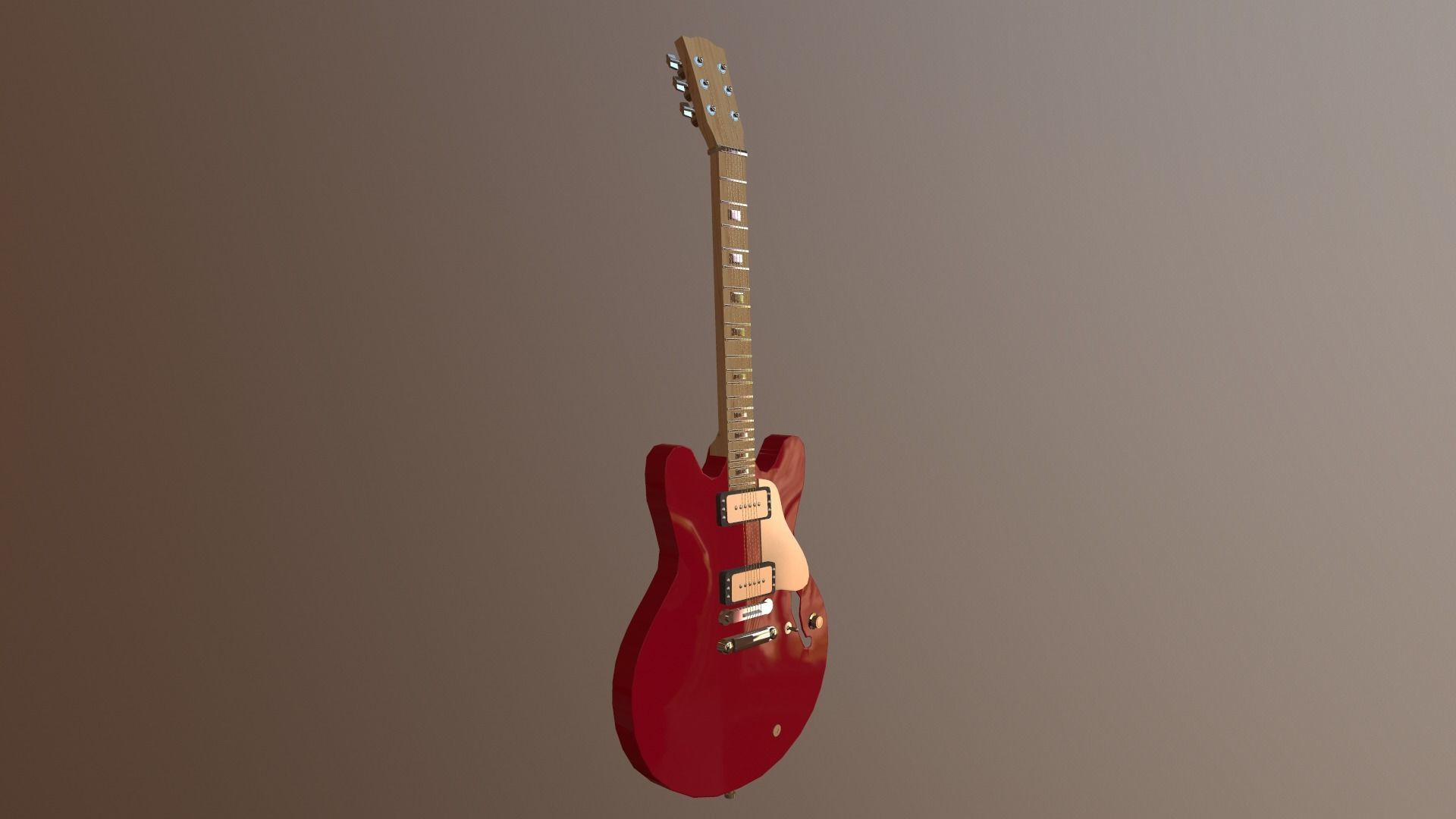 Electrictric guiter yemaha Low-poly 3D model_9