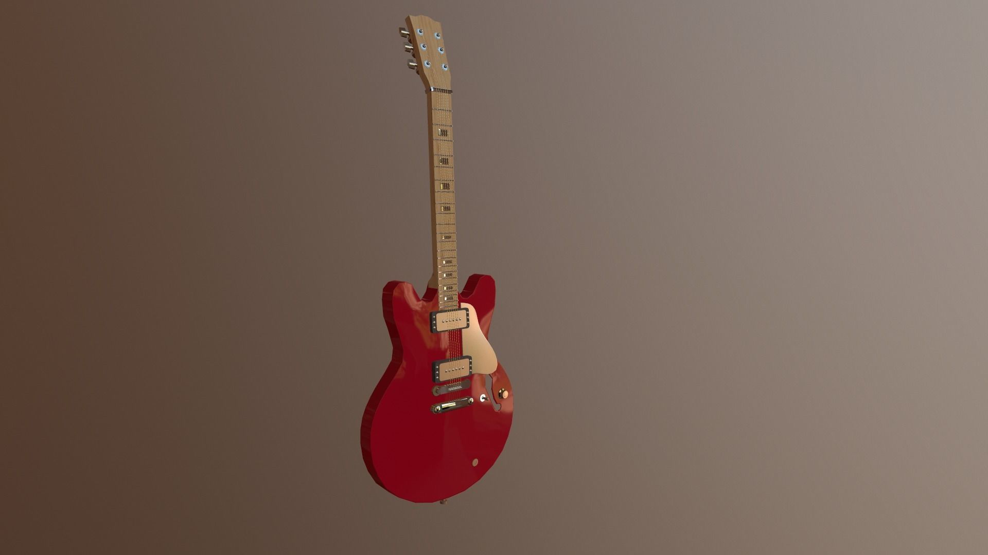 Electrictric guiter yemaha Low-poly 3D model_2
