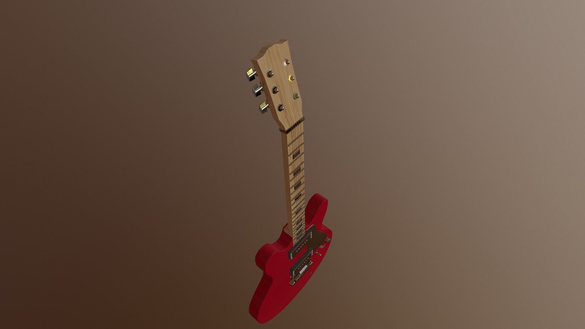 Electrictric guiter yemaha Low-poly 3D model_8
