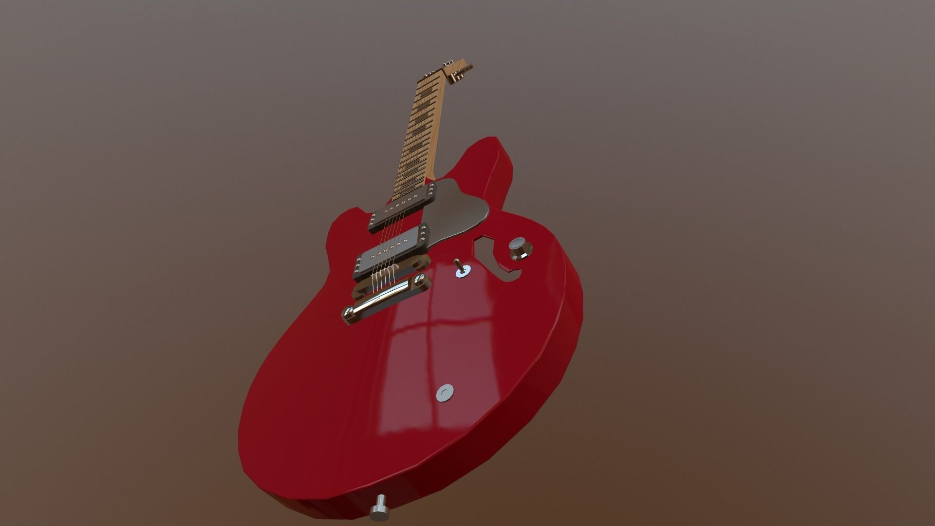 Electrictric guiter yemaha Low-poly 3D model_7