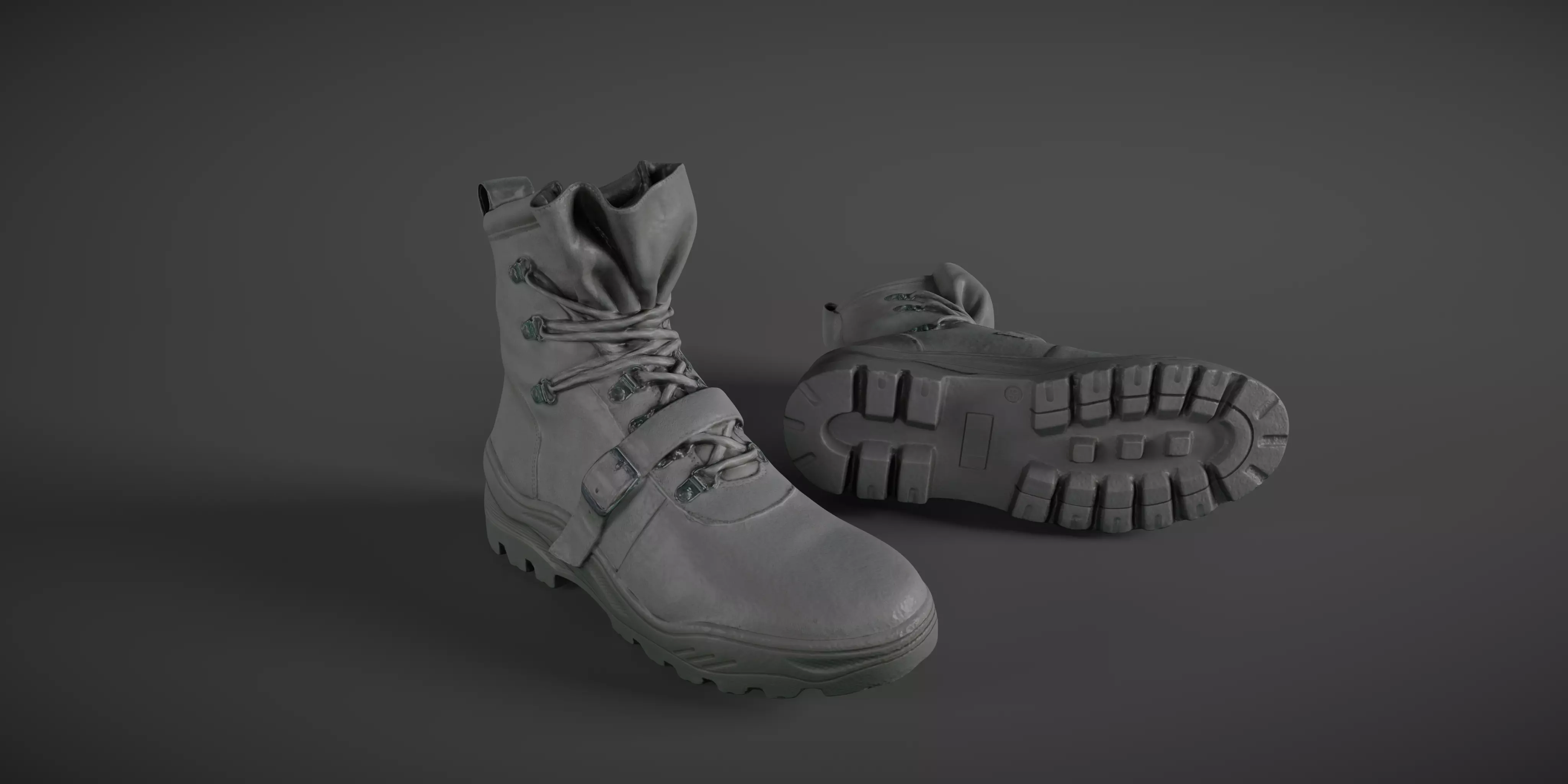 Pair of Boots Low-poly 3D model