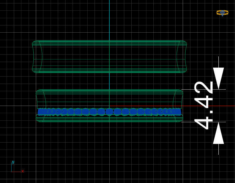 Diamond full line wedding ring 3D print model_2