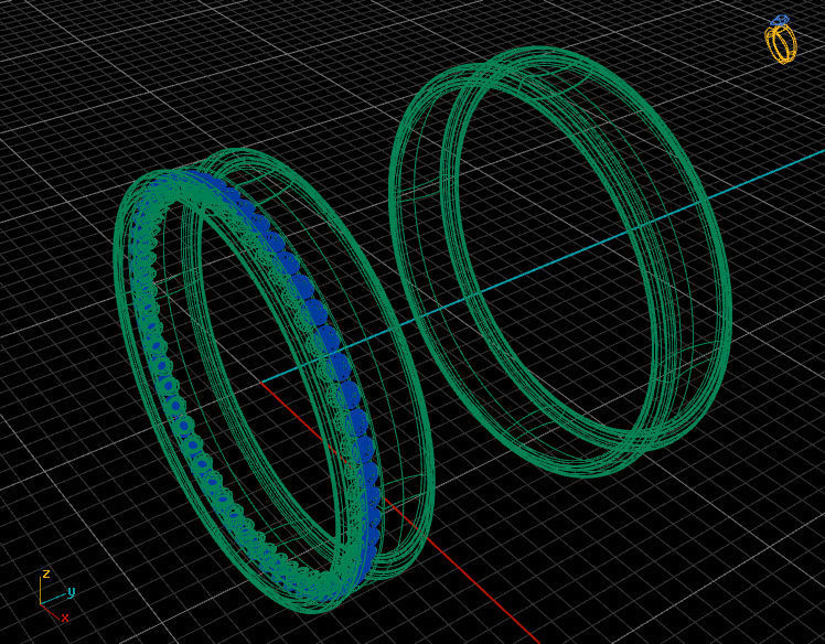 Diamond full line wedding ring 3D print model_6