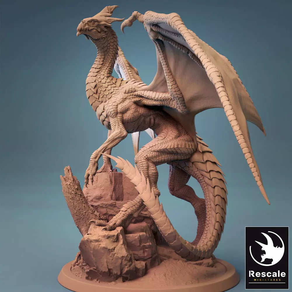 Young White Dragon 3D print model_0