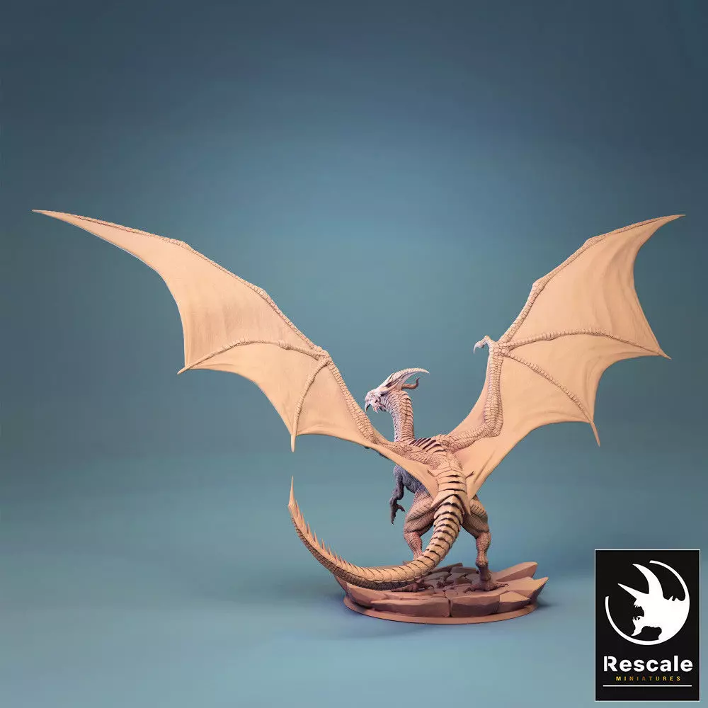 Elder White Dragon 3D print model_1