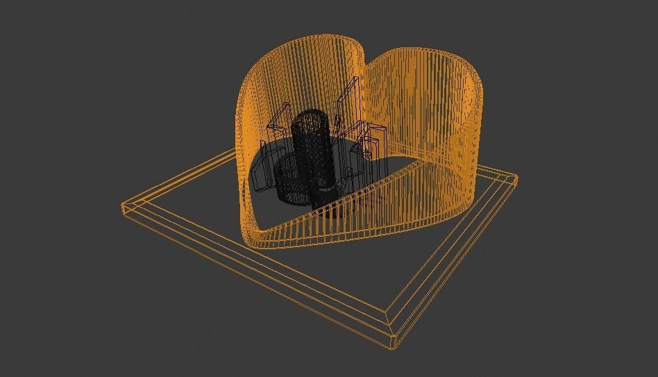 I love you heart 3D print model_8