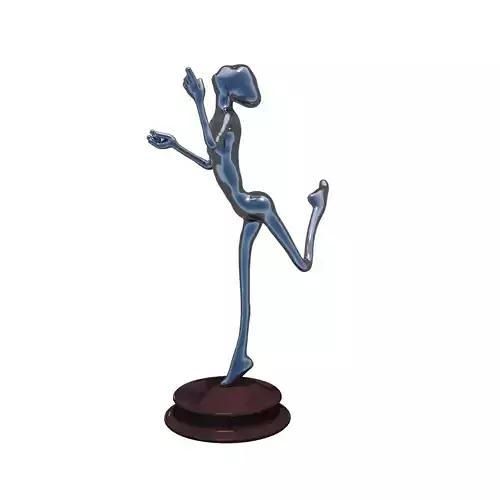 Woman01dancing bronze statuette