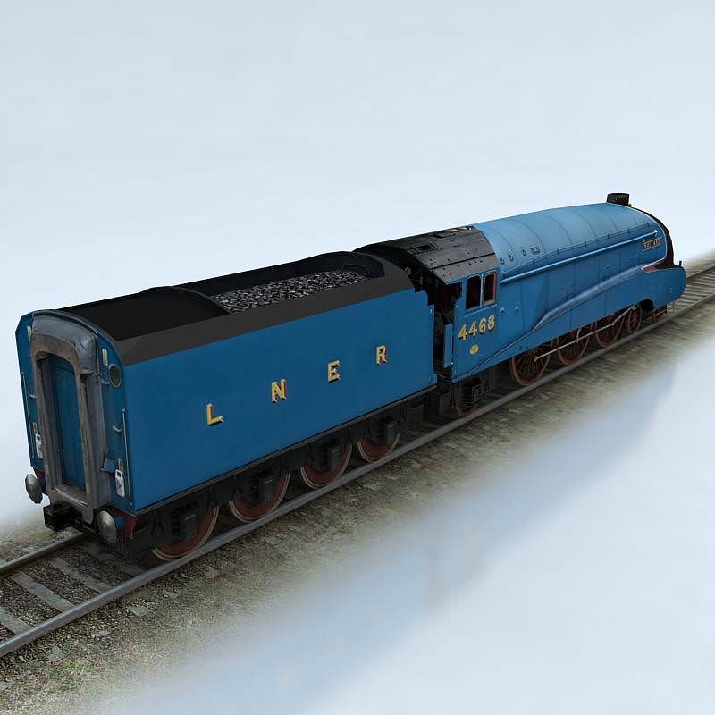 LNER Class A4 Mallard Low-poly 3D model_2