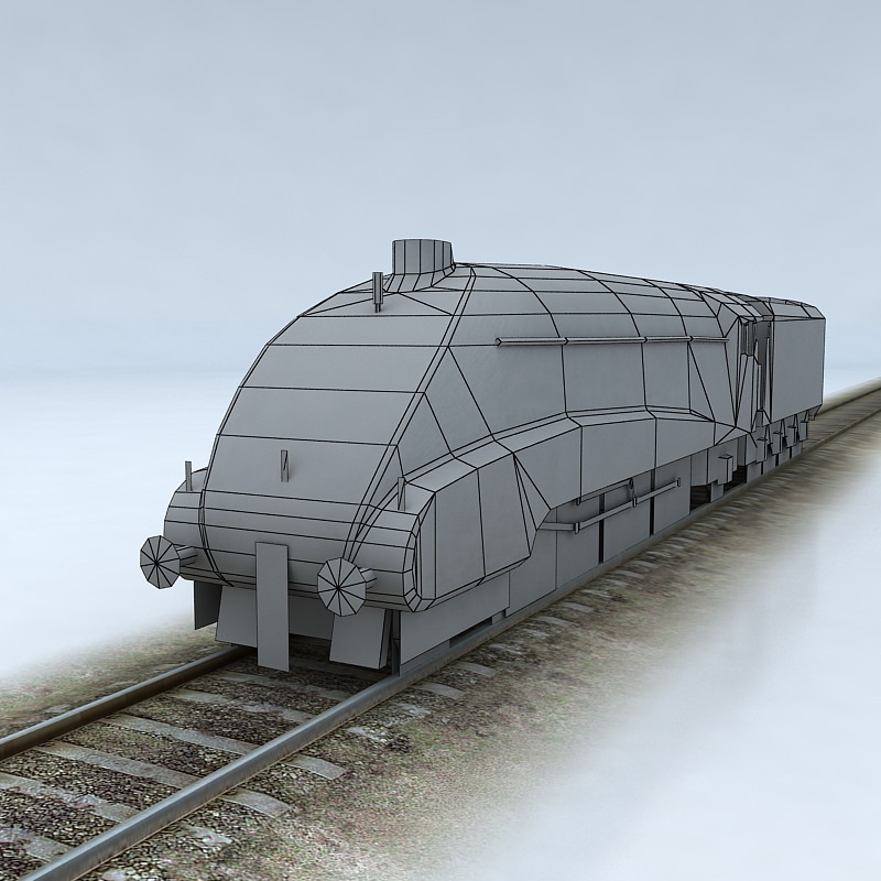 LNER Class A4 Mallard Low-poly 3D model_3