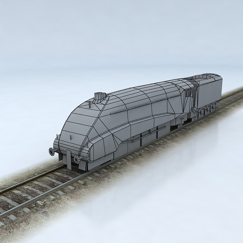 LNER Class A4 Mallard Low-poly 3D model_4