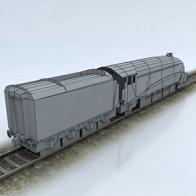 LNER Class A4 Mallard Low-poly 3D model_6