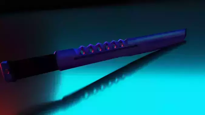 the sword of the gradient Low-poly 3D model