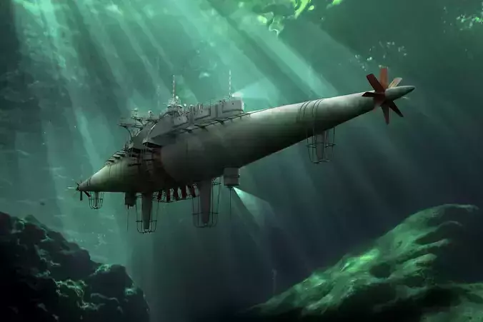 Submarine two submarines 3D model