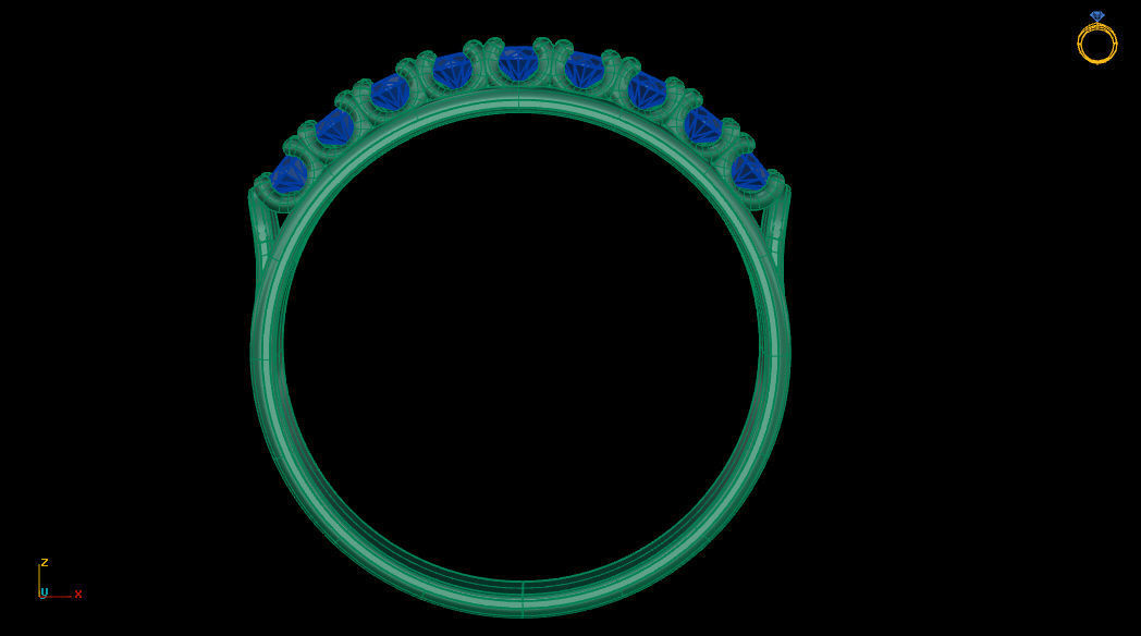 9 Diamond gold ring 3D print model_8