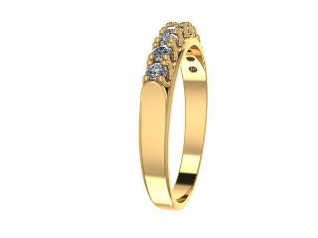 9 Diamond gold ring 3D print model_4
