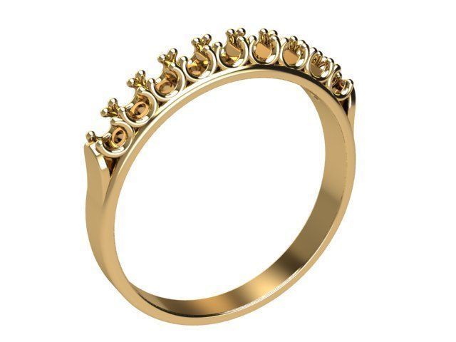 9 Diamond gold ring 3D print model_9