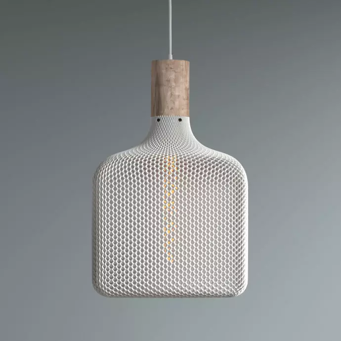 Flat Cube lampshade for table lamp or ceiling 3D print model_0