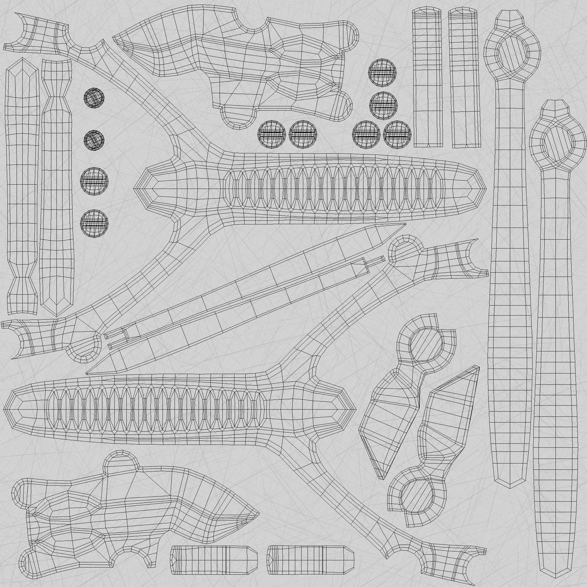 Bayonet Bone Cutter 3D model_20