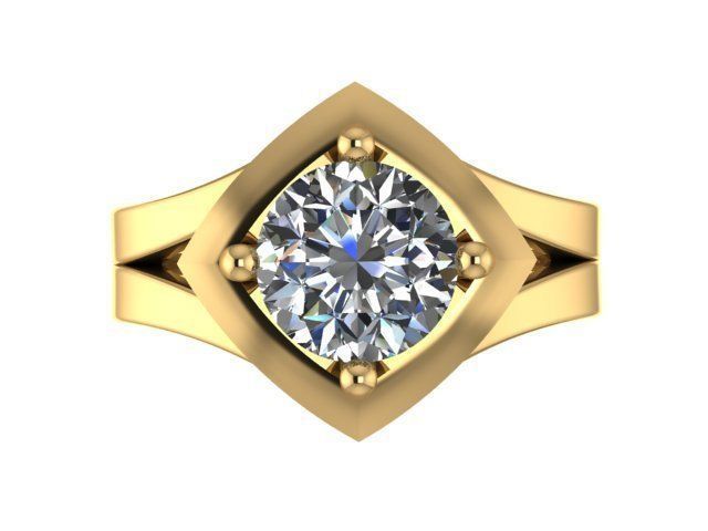 Diamond Ring 3D print model_2