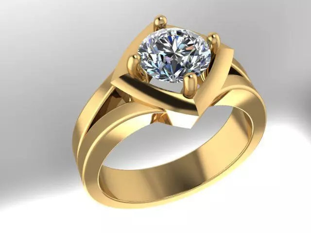 Diamond Ring 3D print model_0