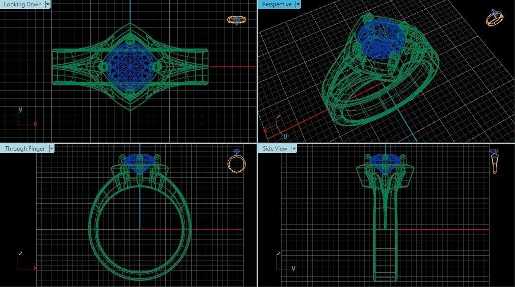 Diamond Ring 3D print model_1