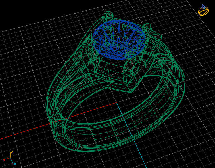 Diamond Ring 3D print model_3