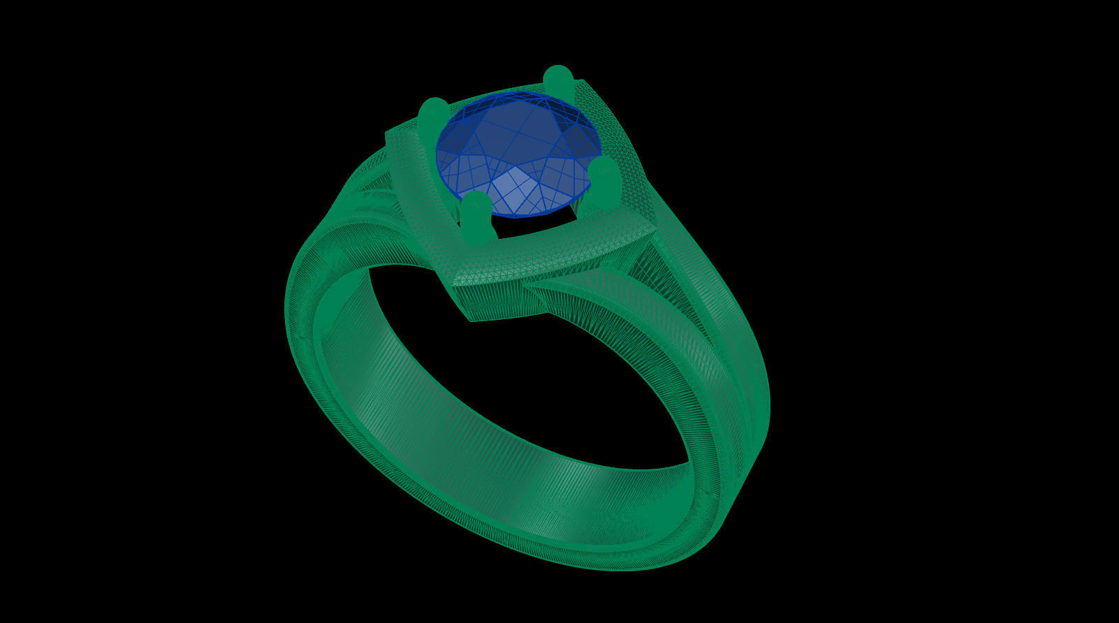Diamond Ring 3D print model_8