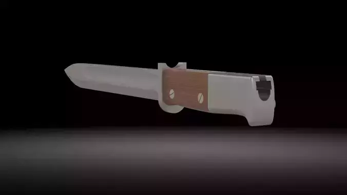 M1884 98 III Bayonet - Detailed 3D Model