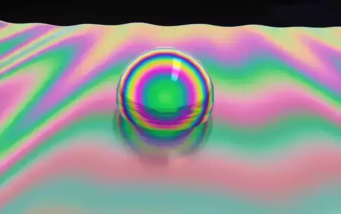 Octane C4D Iridescent Glass and Chrome Reactive Textures Texture