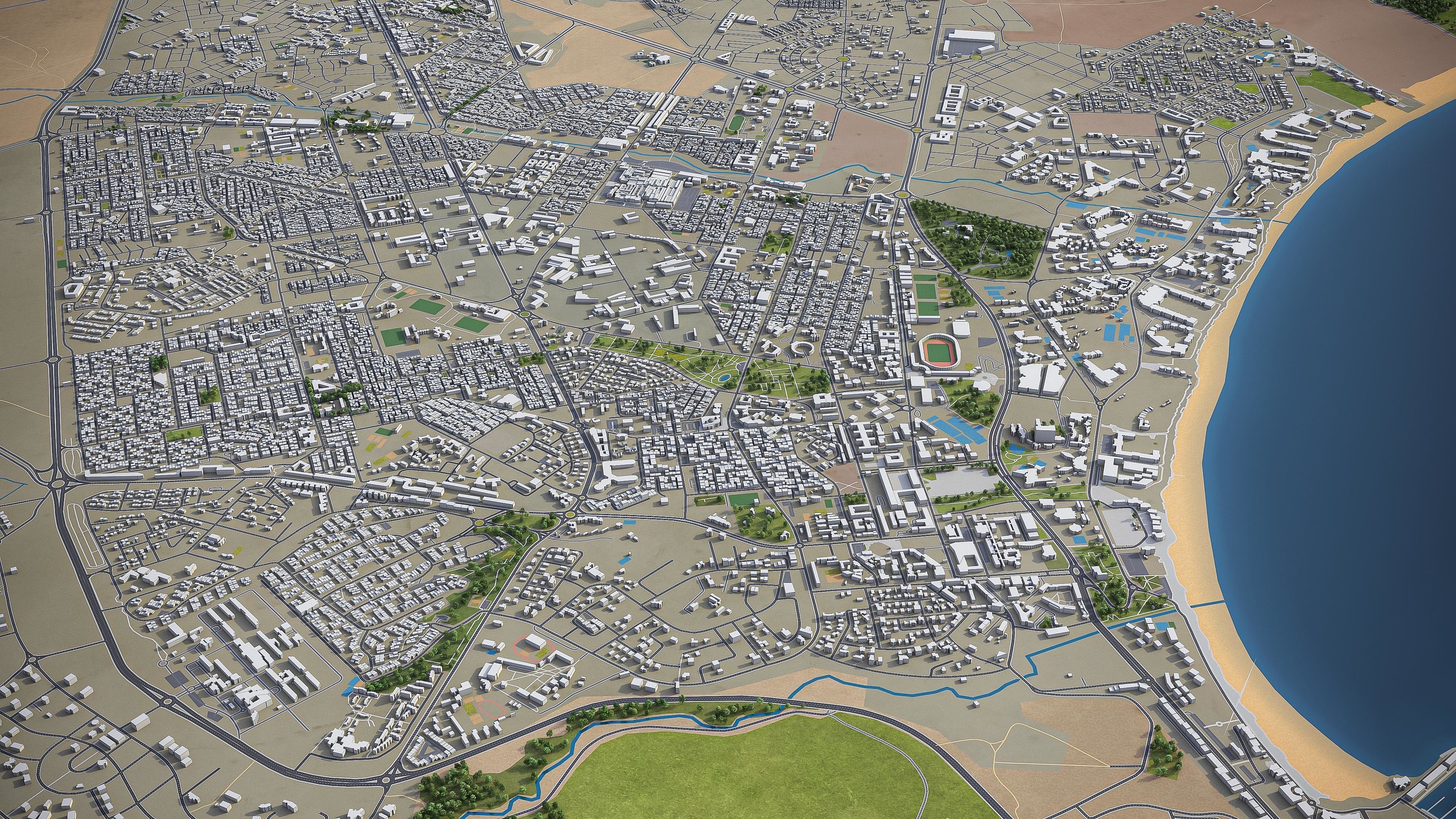 Agadir  Low-poly 3D model_3