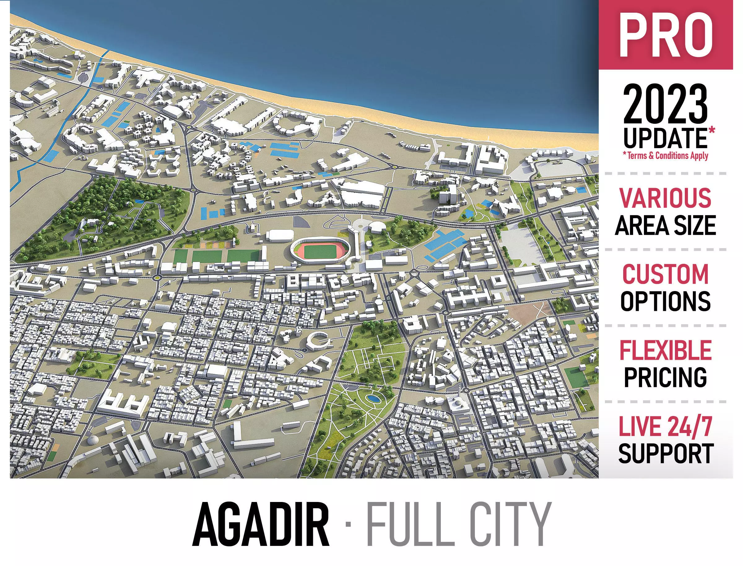 Agadir  Low-poly 3D model_0