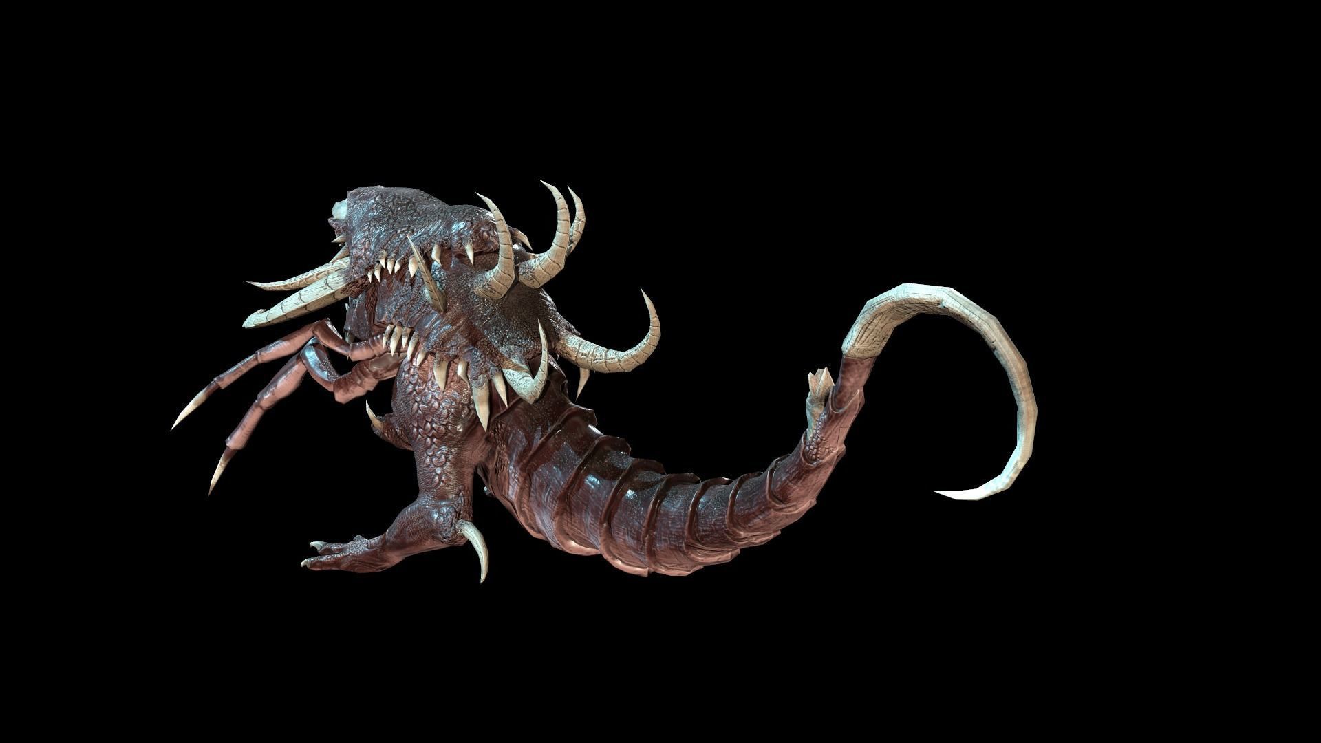 Hell Dog remaster Low-poly 3D model_10