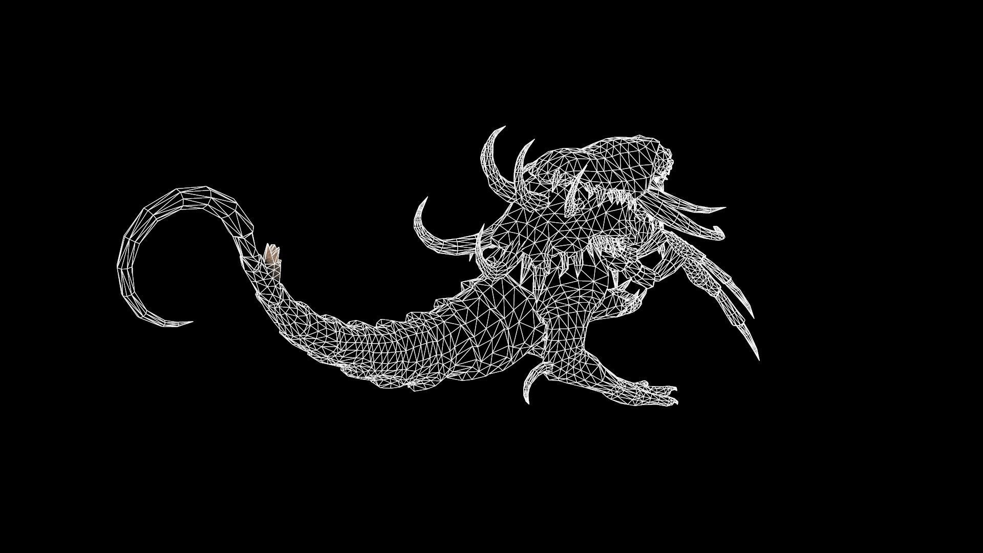 Hell Dog remaster Low-poly 3D model_26