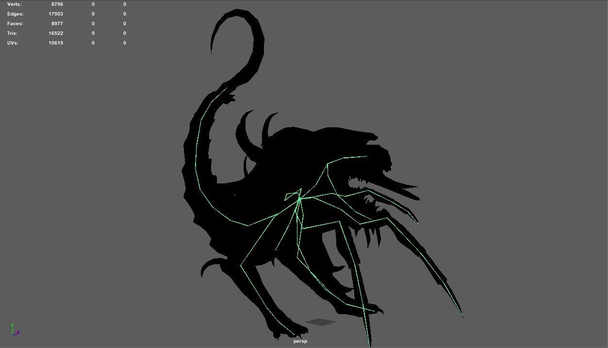 Hell Dog remaster Low-poly 3D model_21