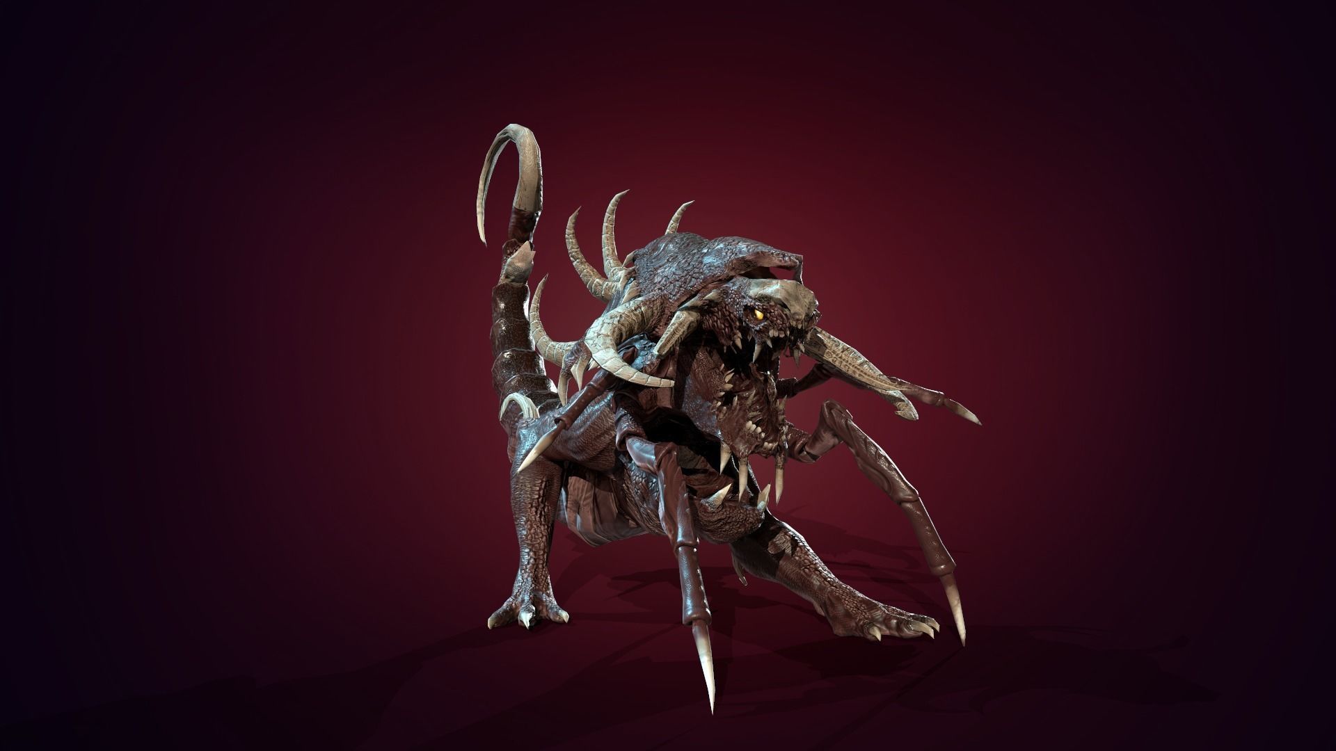 Hell Dog remaster Low-poly 3D model_3